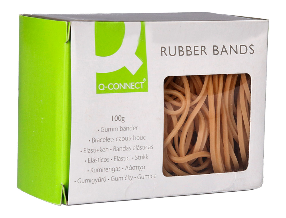 BRACELET CAOUTCHOUC Q-CONNECT N.7 70X2MM BOTE FENTRE 100G