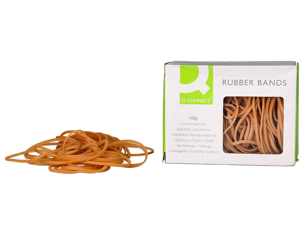 BRACELET CAOUTCHOUC Q-CONNECT N.7 70X2MM BOTE FENTRE 100G