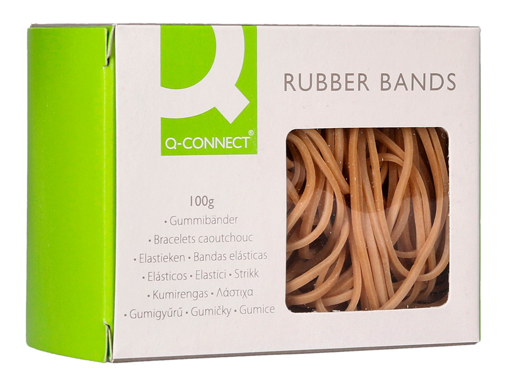 BRACELET CAOUTCHOUC Q-CONNECT N.9 90X2MM BOTE FENTRE 100G