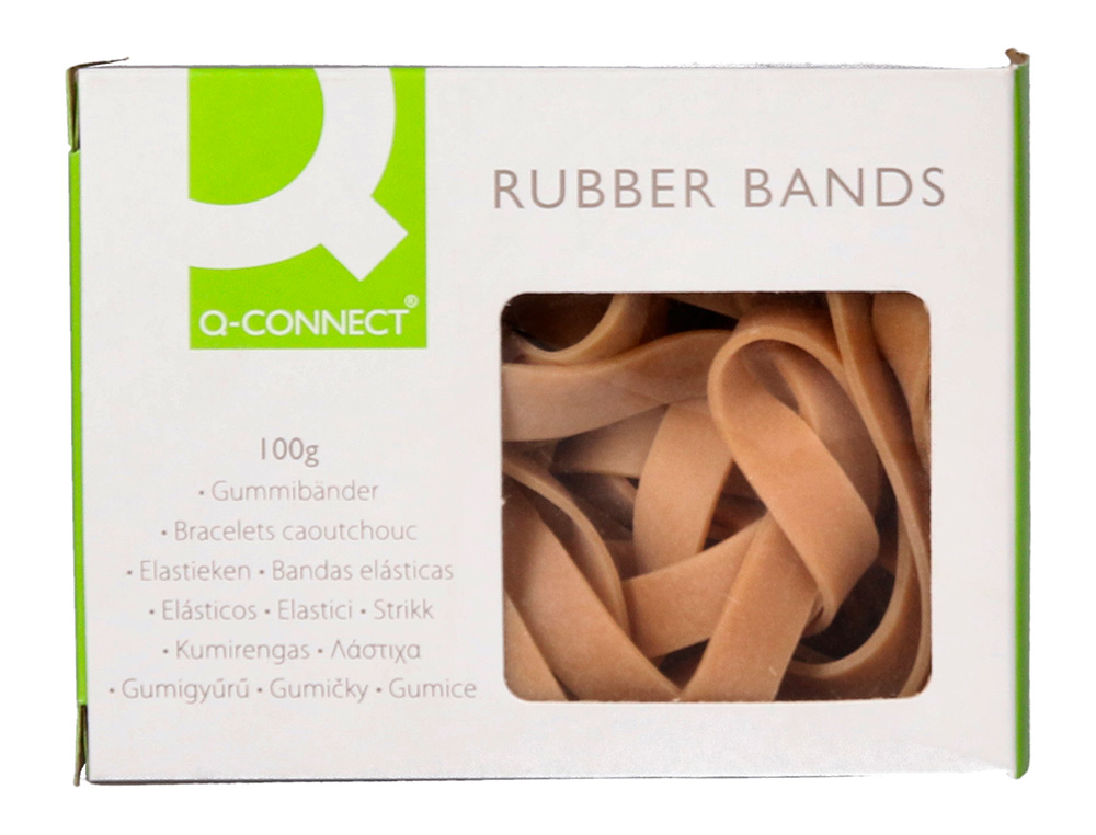 BRACELET CAOUTCHOUC Q-CONNECT N.15 150X9MM BOÎTE FENÊTRE 100G