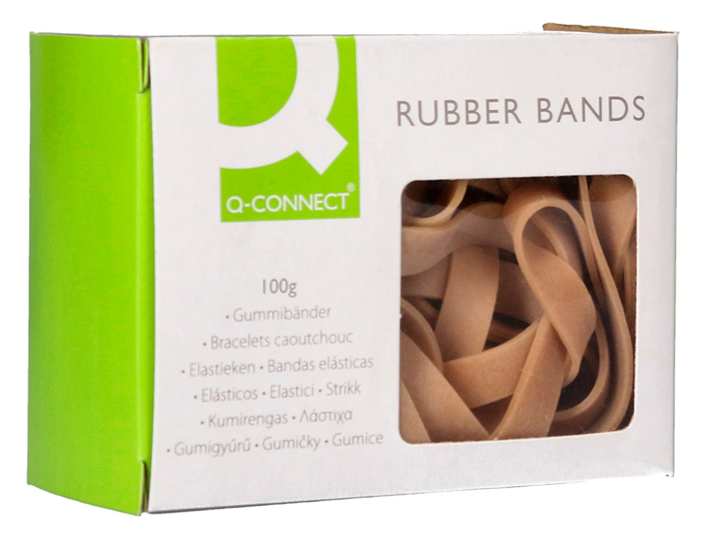 BRACELET CAOUTCHOUC Q-CONNECT N.15 150X9MM BOÎTE FENÊTRE 100G