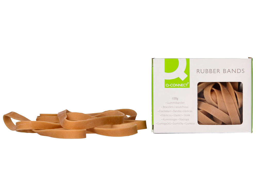 BRACELET CAOUTCHOUC Q-CONNECT N.15 150X9MM BOÎTE FENÊTRE 100G