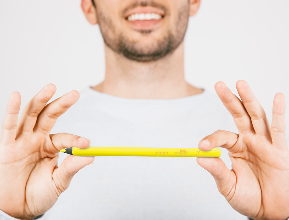 SURLIGNEUR LIDERPAPEL CRAYON DE COULEUR NON JUMBO MINE EXTRA-RSISTANTE FORME TRIANGULAIRE ERGONOMIQUE COLORIS JAUNE