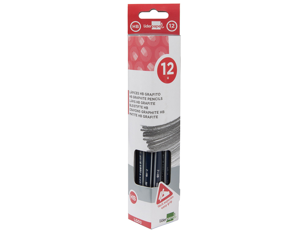 CRAYON GRAPHITE LIDERPAPEL BOIS CORPS TRIANGULAIRE MÉTALLISÉ COLORIS VIFS MINE ULTRA-RÉSISTANTE SANS GOMME