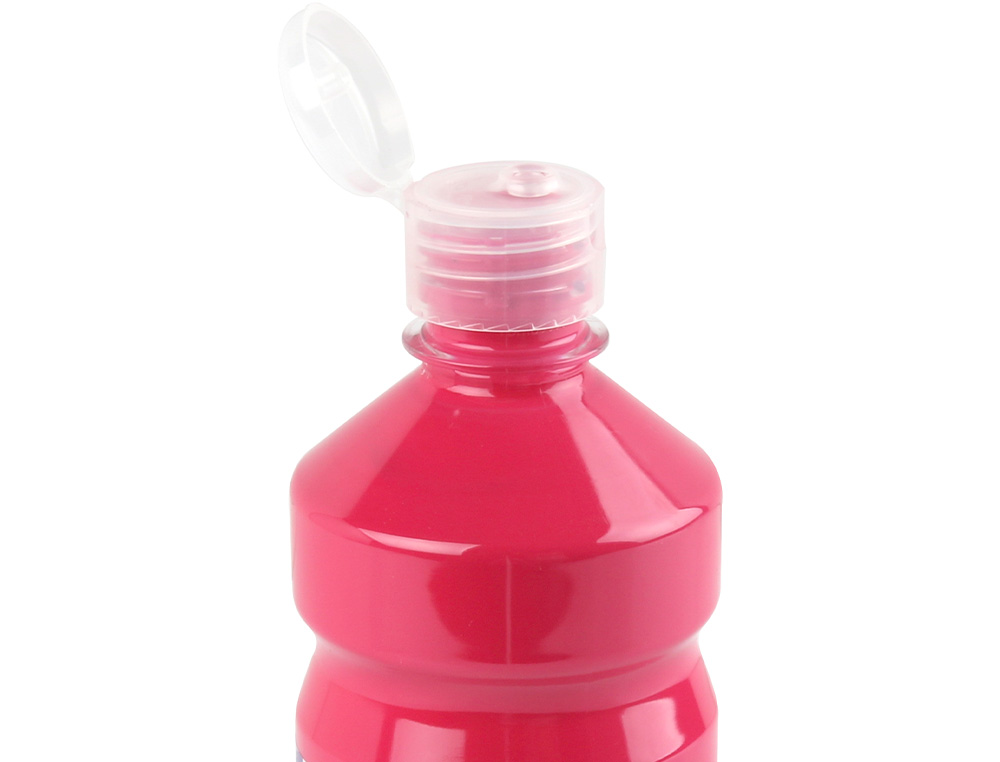 GOUACHE SCOLAIRE LIDERPAPEL LIQUIDE LAVABLE FERMETURE SÉCURITÉ BRILLANTE COLORIS FUSCHSIA FLACON 500ML