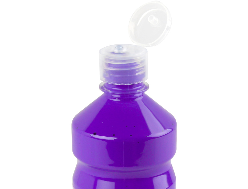 GOUACHE SCOLAIRE LIDERPAPEL LIQUIDE LAVABLE FERMETURE SCURIT BRILLANTE COLORIS VIOLET FLACON 500ML