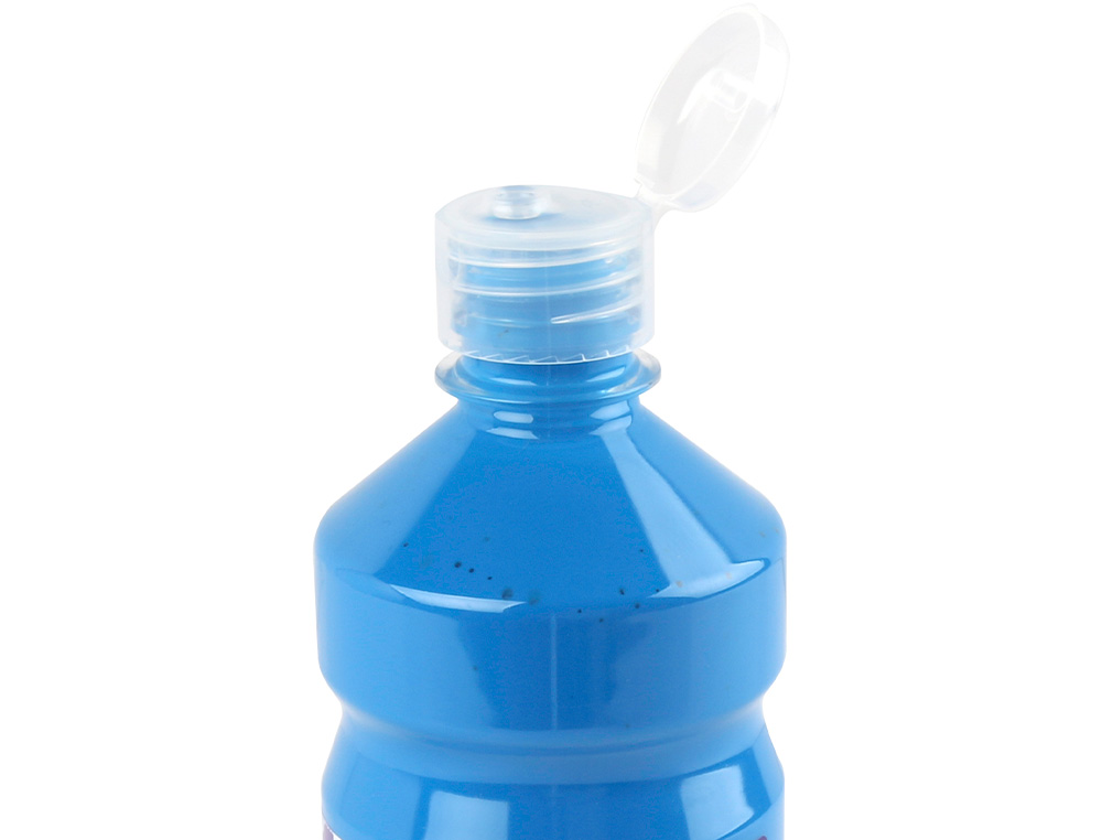 GOUACHE SCOLAIRE LIDERPAPEL LIQUIDE LAVABLE FERMETURE SCURIT BRILLANTE COLORIS BLEU FLACON 500ML