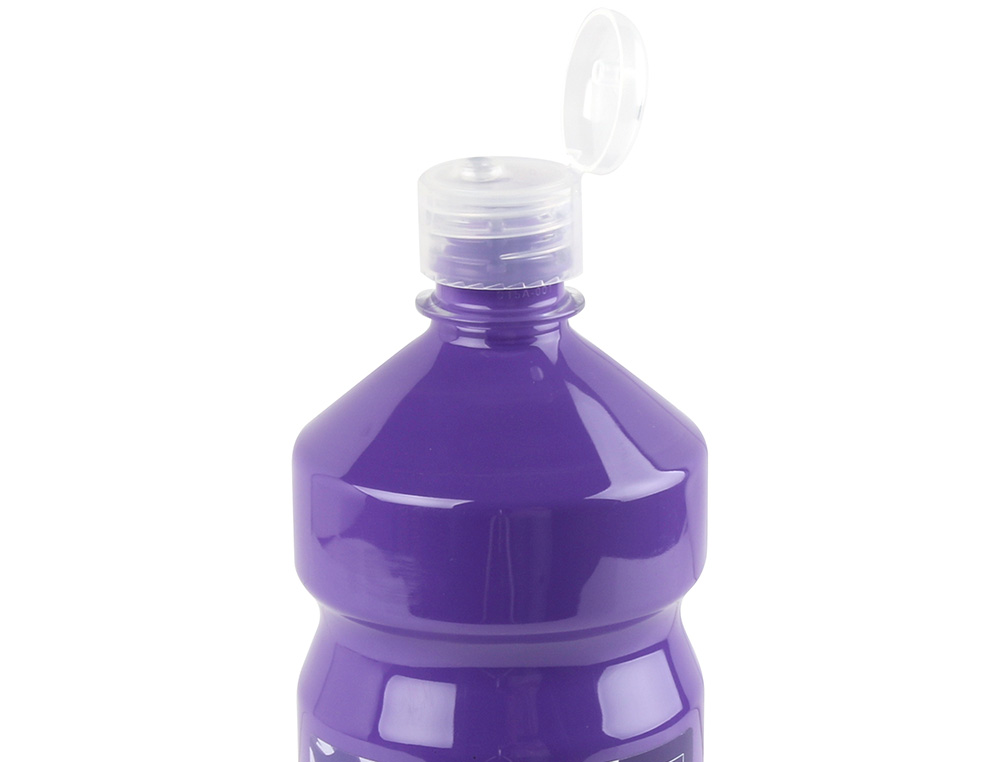 GOUACHE SCOLAIRE LIDERPAPEL LIQUIDE LAVABLE FERMETURE SCURIT BRILLANTE COLORIS VIOLET FLACON 1000ML
