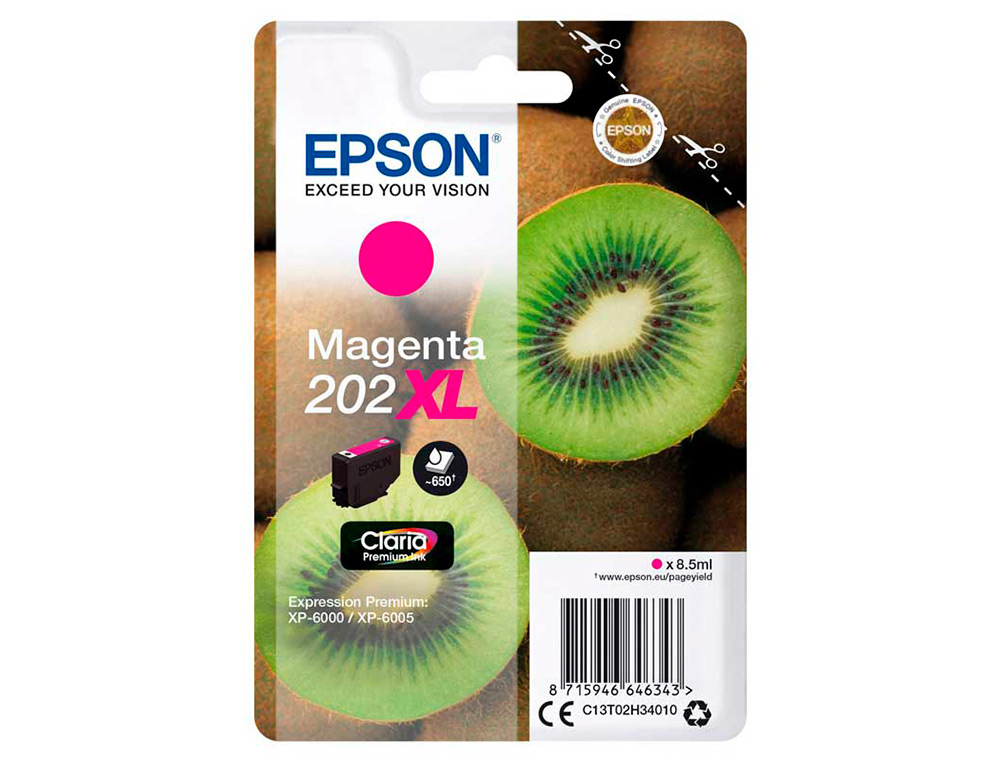 CARTOUCHE EPSON JET D'ENCRE 202 COULEUR MAGENTA 650P