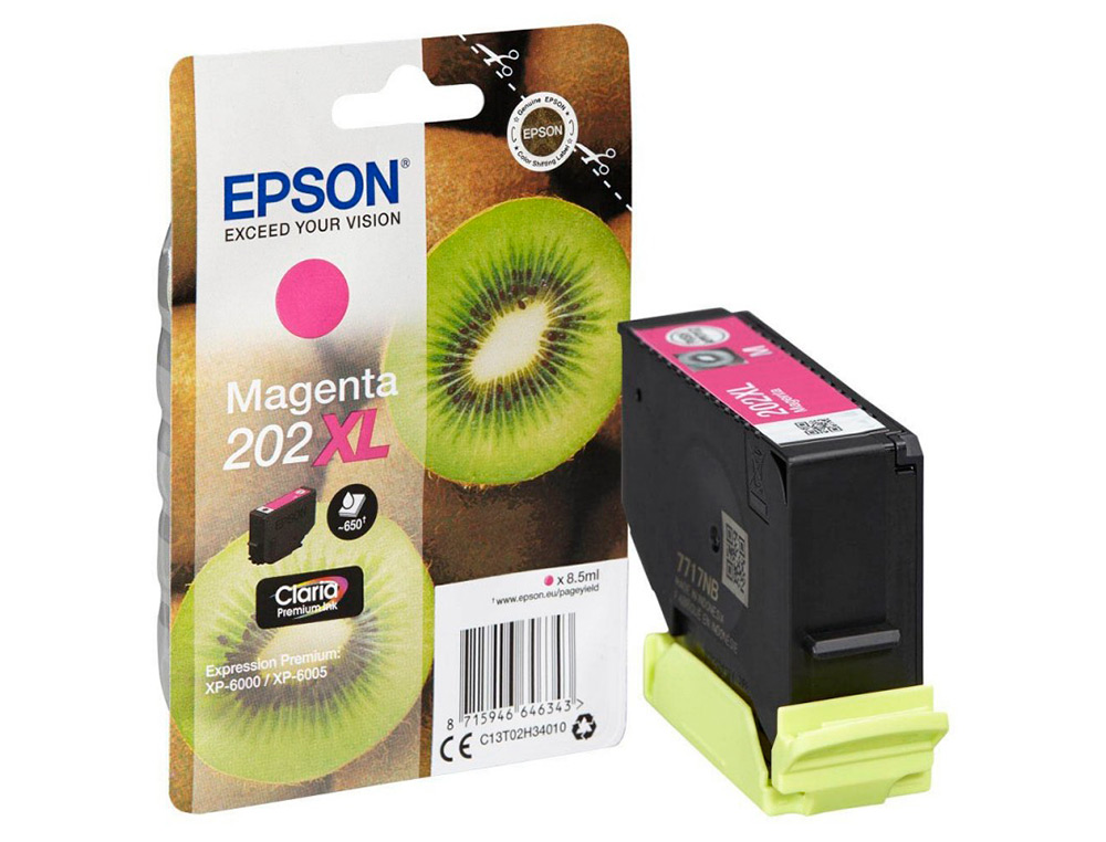 CARTOUCHE EPSON JET D'ENCRE 202 COULEUR MAGENTA 650P