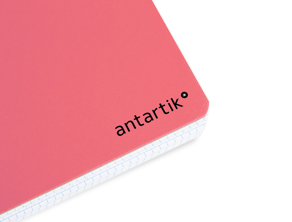 CAHIER SPIRALE ANTARTIK A5 240P 100G COUVERTURE          REMBORDEE SEYES MICROPERFORE  CORAIL
