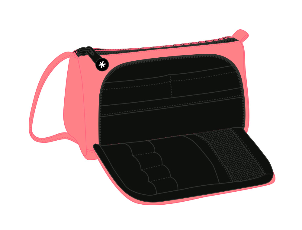 TROUSSE LARGE ANTARTIK AVEC POCHE FRONTALE GRANDE         OUVERTURE 110X85X200 MM       CORAIL