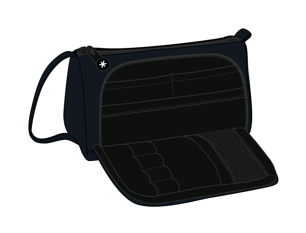TROUSSE LARGE ANTARTIK AVEC POCHE FRONTALE GRANDE         OUVERTURE 110X85X200 MM NOIR