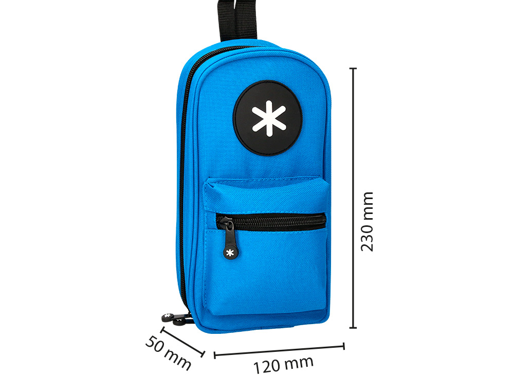 TROUSSE OVALE ANTARTIK AVEC 4 COMPARTIMENTS 230 X 50 X 120  MM BLEU