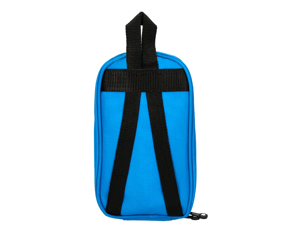 TROUSSE OVALE ANTARTIK AVEC 4 COMPARTIMENTS 230 X 50 X 120  MM BLEU