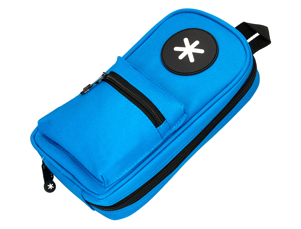 TROUSSE OVALE ANTARTIK AVEC 4 COMPARTIMENTS 230 X 50 X 120  MM BLEU