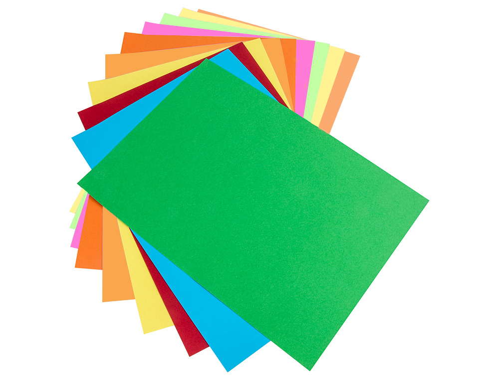 BLOC PAPIER DESSIN LIDERPAPEL 240X315MM 180G/M2 10F 5       COLORIS NEON + 5 COLORIS      INTENSES ASSORTIS