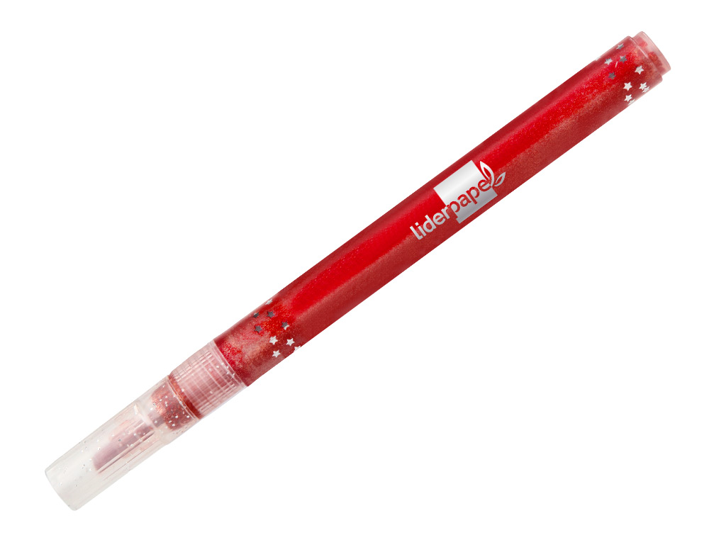 FEUTRE LIDERPAPEL ENCRE METALLISEE PAILLETEE DOUBLE   POINTE ETUI DE 6U ASSORTIES