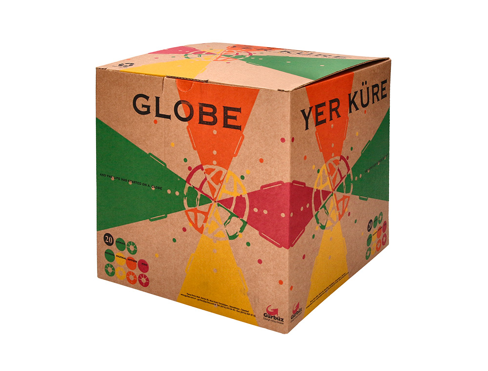 GLOBE TERRESTRE LIDERPAPEL LUMINEUX CARTE PHYSIQUE ET POLITIQUE FR DIAMETRE 20 CM