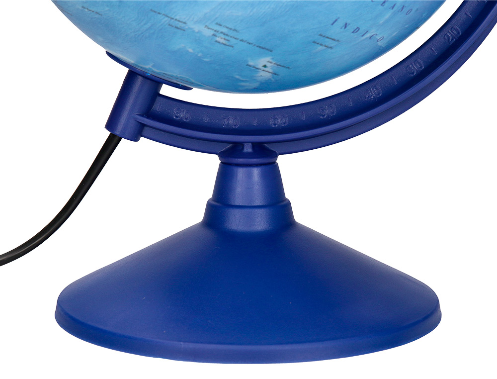 GLOBE TERRESTRE LIDERPAPEL LUMINEUX CARTE PHYSIQUE ET POLITIQUE FR DIAMETRE 20 CM