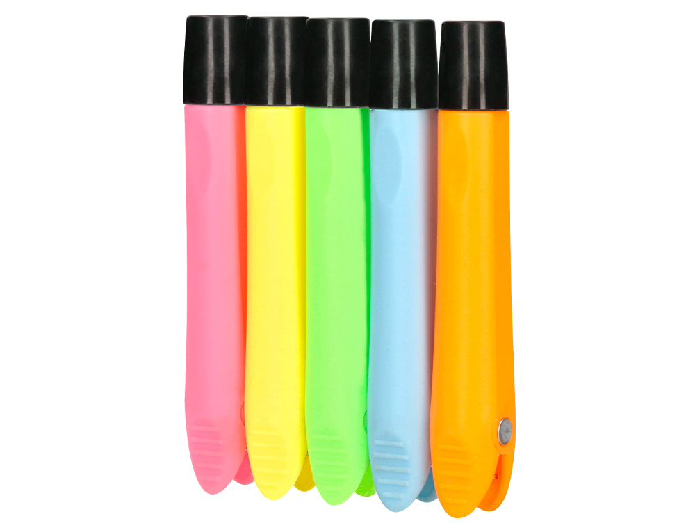 PORTE-CRAIE LIDERPAPEL EN PLASTIQUE MAGNETIQUE PACK DE  5 COLORIS ASSORTIS