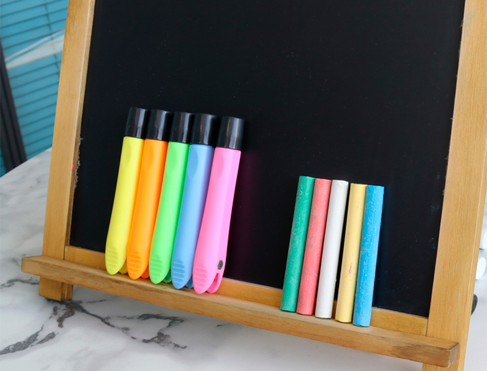 PORTE-CRAIE LIDERPAPEL EN PLASTIQUE MAGNETIQUE PACK DE  5 COLORIS ASSORTIS