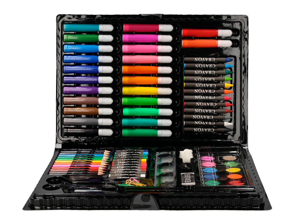 SET DE PINTURE LIDERPAPEL PLASTIQUE 86 PIECES ETUI DE   34X23X3,2 CM