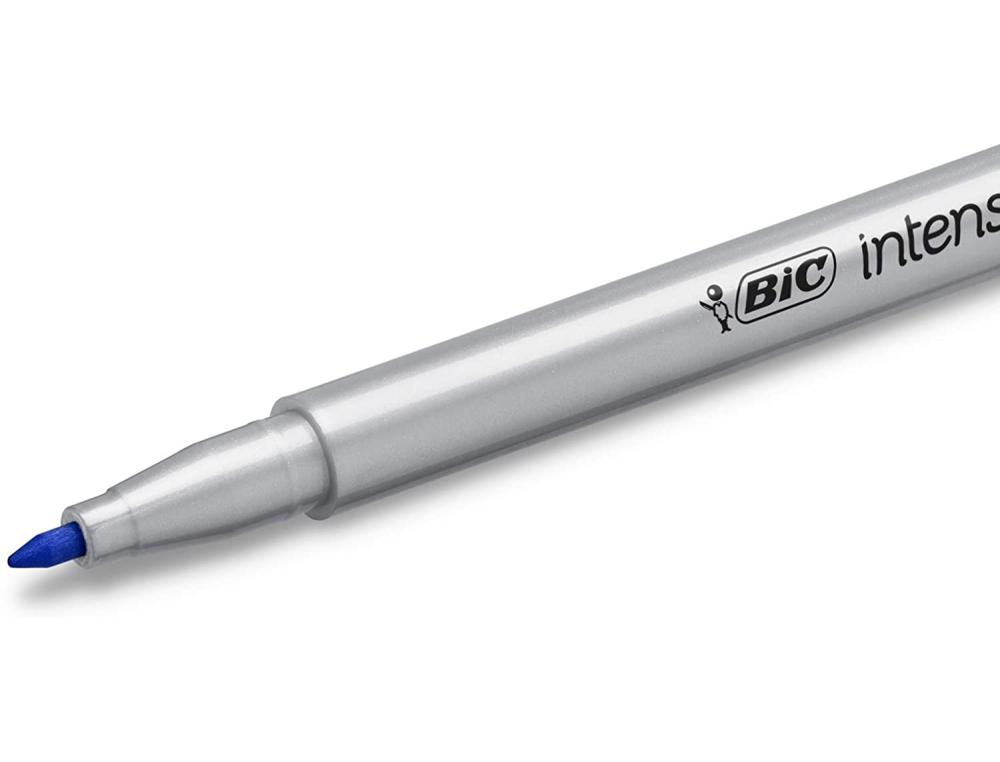 FEUTRE D'ECRITURE BIC INTENSITY POINTE MEDIUM PACK  SEMI DURABLE DE 12 UNITES     COLORIS ASSORTIS