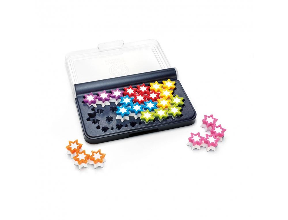 JEU INTERDACTA IQ STARS 1 BOITE RANGEMENT + 7 PCS JEU   COLORIS ET FORMES ASSORTIS +  1 LIVRET 120 DEFIS
