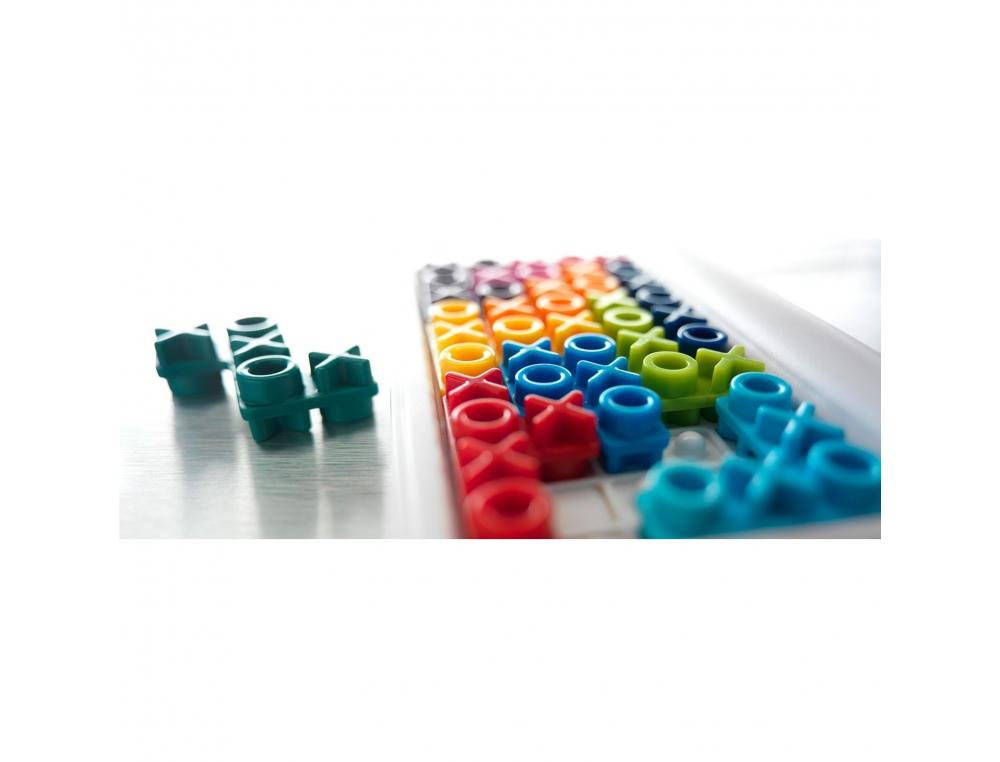 JEU INTERDACTA IQ XOXO 1 BOITE RANGEMENT + 10 PCS      PUZZLE COLORIS ET FORMES      ASSORTIS + 1 LIVRET 120 DEFIS