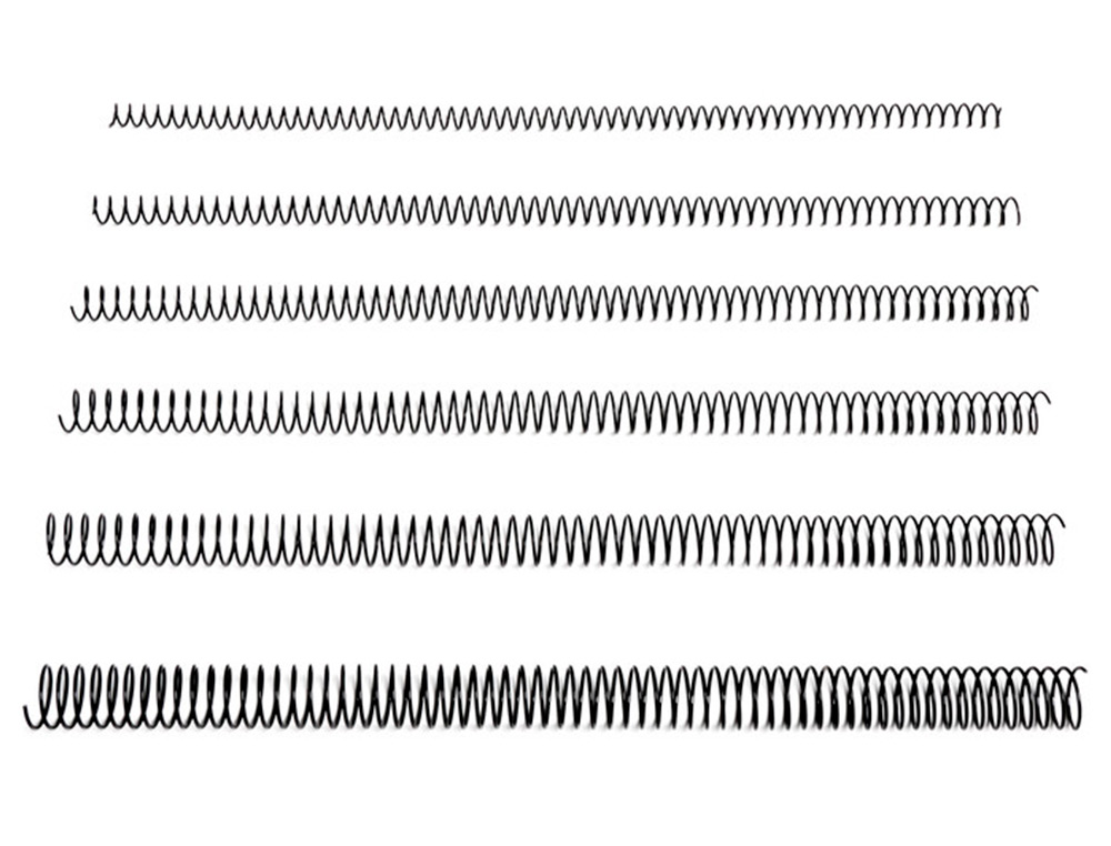 SPIRALE Q-CONNECT MTALLIQUE RELIEUR PAS 5:1 20F CALIBRE 1MM DIAMTRE 6MM COLORIS NOIR BOTE 200 UNITS