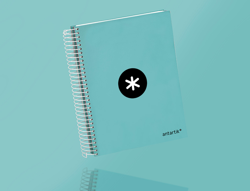 CAHIER SPIRALE ANTARTIK A5 240P 90G REMBORDE QUADRILLAGE 5MM MICROPERFORE 5 BANDES 6   TROUS COLORIS MENTHE