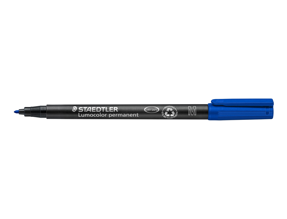 STYLO-FEUTRE STAEDTLER LUMOCOLOR PERMANENT POINTE MOYENNE MULTI-SUPPORTS SCHAGE IMMDIAT RSISTANT EAU COLORIS BLEU