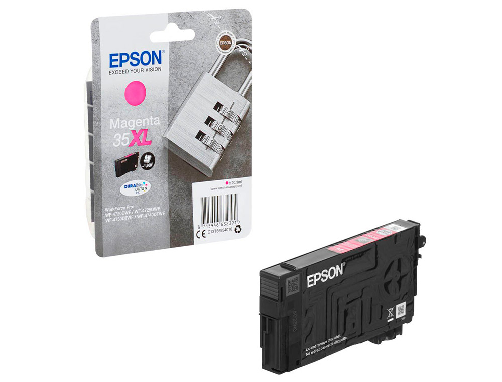 CARTOUCHE EPSON 35XL CADENAS T35914010 COULEUR MAGENTA HAUTE CAPACIT