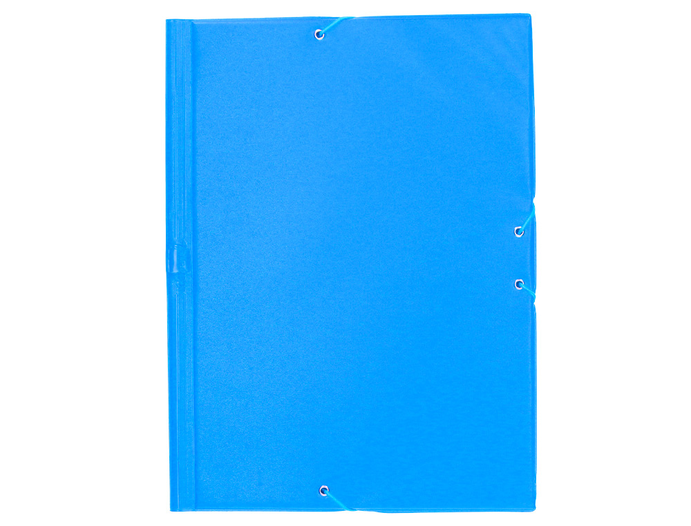 CHEMISE LIDERPAPEL CARTON REMBORDÉ DOS FLEXIBLE A4+ 320X240MM 3 RABATS ÉLASTIQUE COLORIS BLEU CIEL