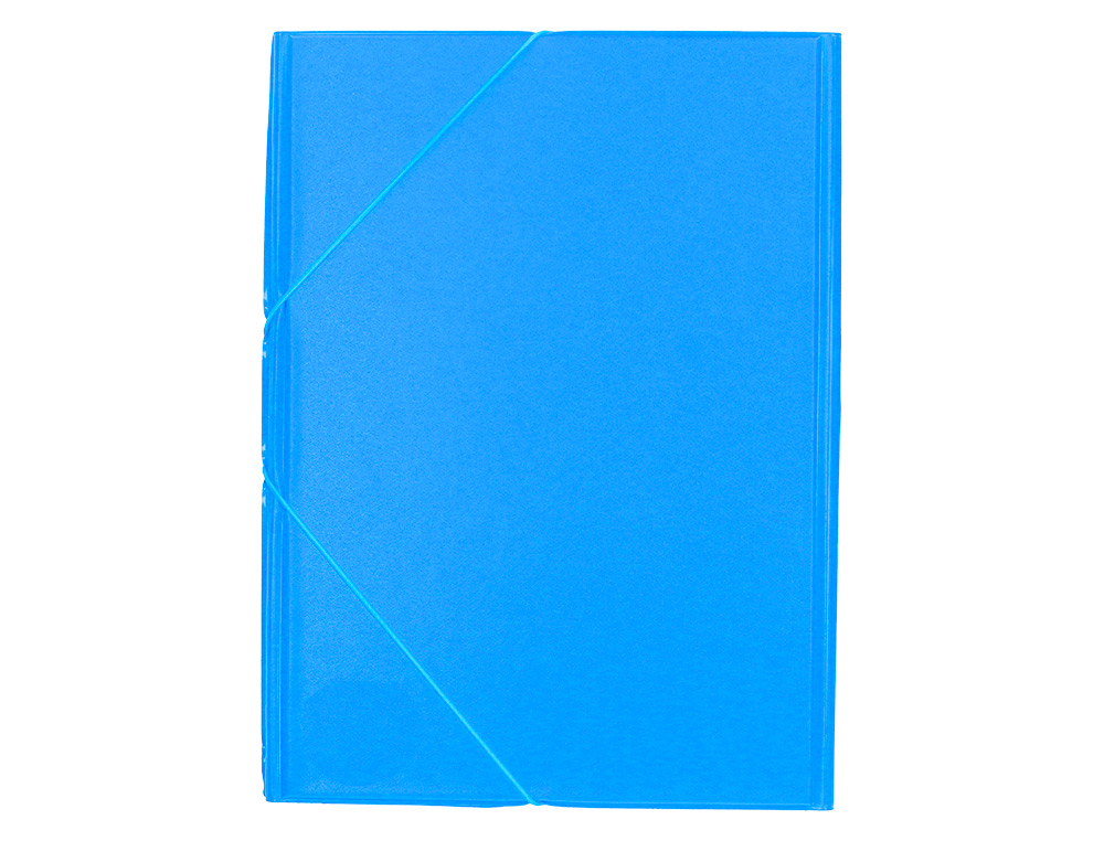 CHEMISE LIDERPAPEL CARTON REMBORDÉ DOS FLEXIBLE A4+ 320X240MM 3 RABATS ÉLASTIQUE COLORIS BLEU CIEL