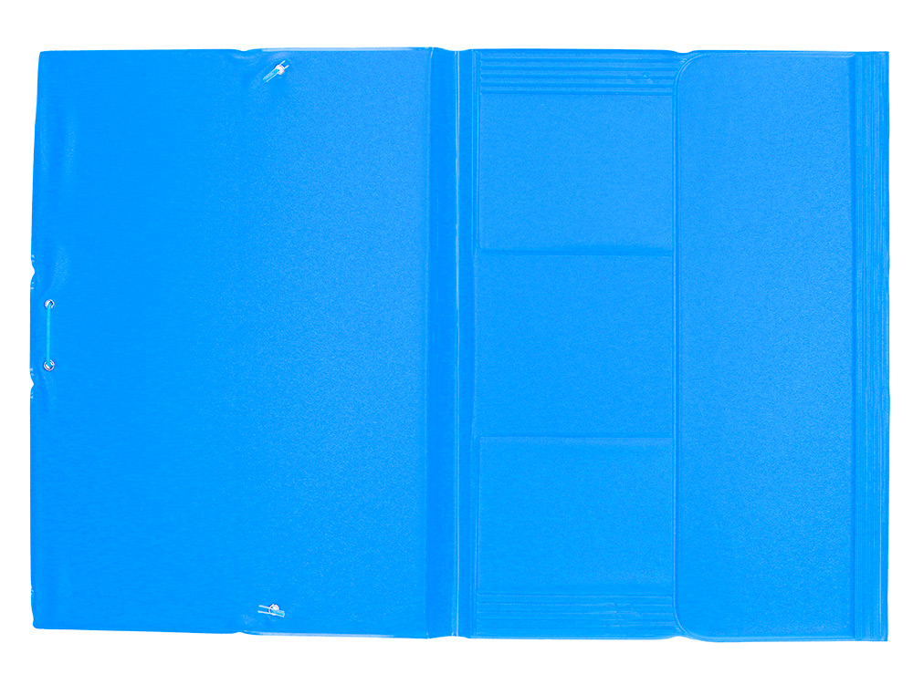 CHEMISE LIDERPAPEL CARTON REMBORDÉ DOS FLEXIBLE A4+ 320X240MM 3 RABATS ÉLASTIQUE COLORIS BLEU CIEL