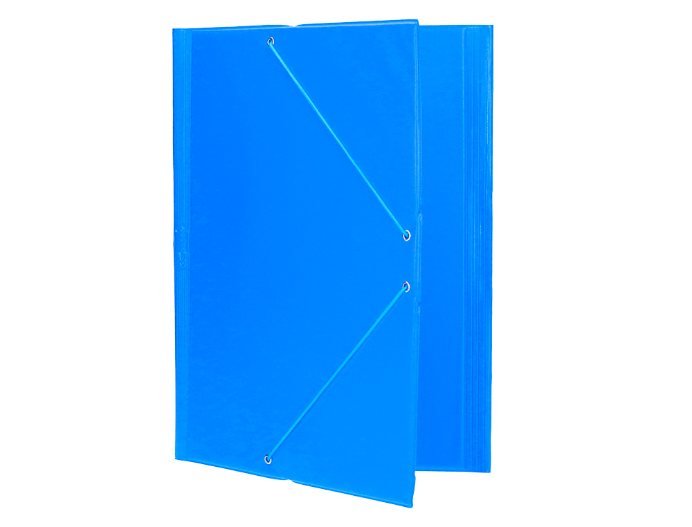 CHEMISE LIDERPAPEL CARTON REMBORDÉ DOS FLEXIBLE A4+ 320X240MM 3 RABATS ÉLASTIQUE COLORIS BLEU CIEL