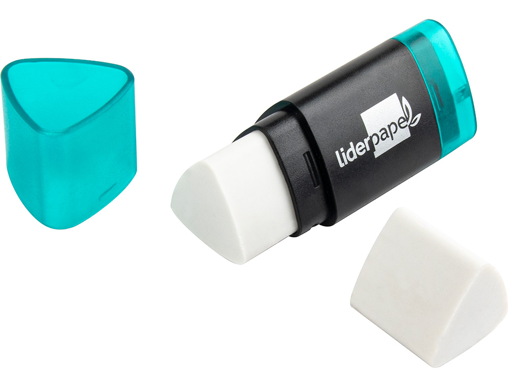 RECHARGE GOMME TAILLE-CRAYONS LIDERPAPEL TRIANGULAIRE SANS PVC BLISTER 2 UNITÉS