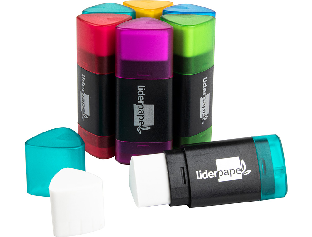 RECHARGE GOMME TAILLE-CRAYONS LIDERPAPEL TRIANGULAIRE SANS PVC BLISTER 2 UNITÉS