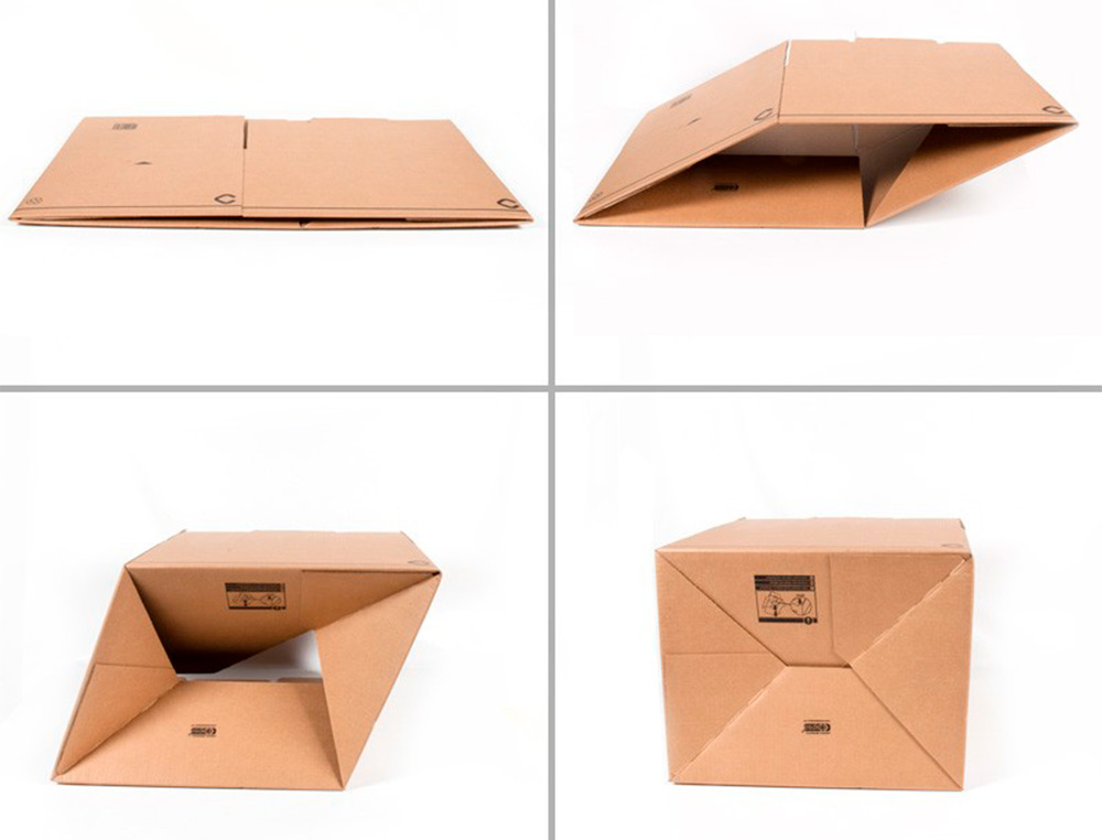 CAISSE AMERICAINE Q-CONNECT ENCARTON FOND AUTOMATIQUE       CANNELURE 3MM 300X215X110MM   MONTAGE RAPIDE COLORIS KRAFT