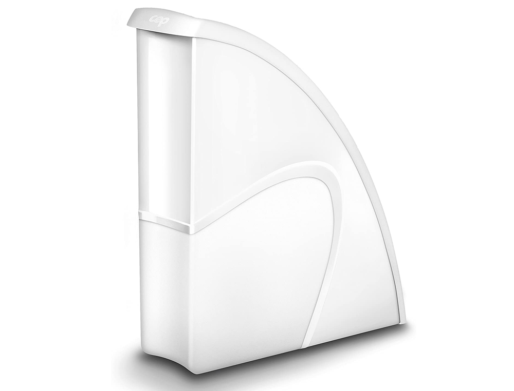 PORTE-REVUES CEP PRO POLYSTYRNE ANTICHOC ROBUSTE FORMAT 24X32CM 25.9X8X31CM COLORIS GLOSS BLANC