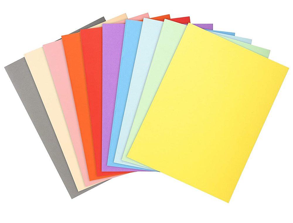 CHEMISE EXACOMPTA FOREVER CARTE RECYCLE 220G A4 24X32CM COLORIS ASSORTIS PAQUET 100 UNITS