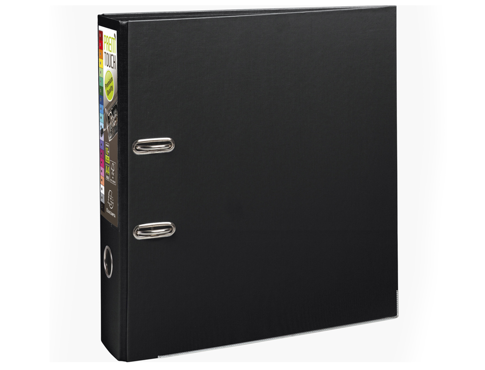 CLASSEUR LEVIER EXACOMPTA PREM'TOUCH POLYPROPYLNE A4+ 32X30CM DOS 8CM BOUTON POUSSOIR COLORIS NOIR