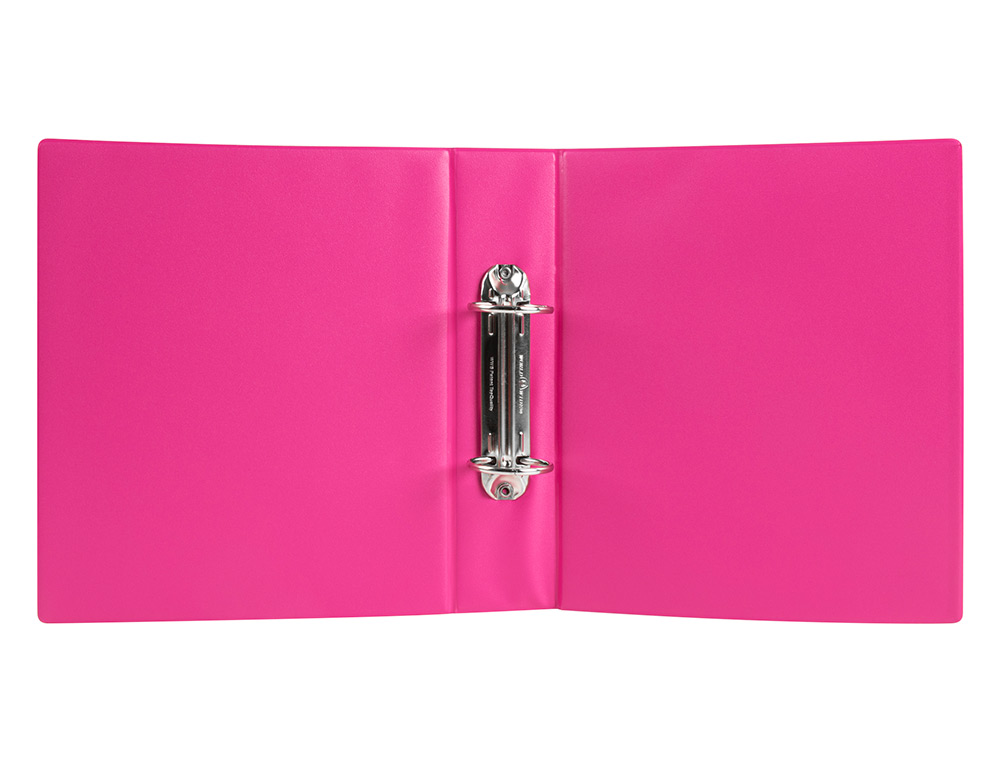 CLASSEUR LIDERPAPEL 2 ANNEAUX RONDS 40MM A5 CARTON REMBORD PVC COLORIS FUCHSIA