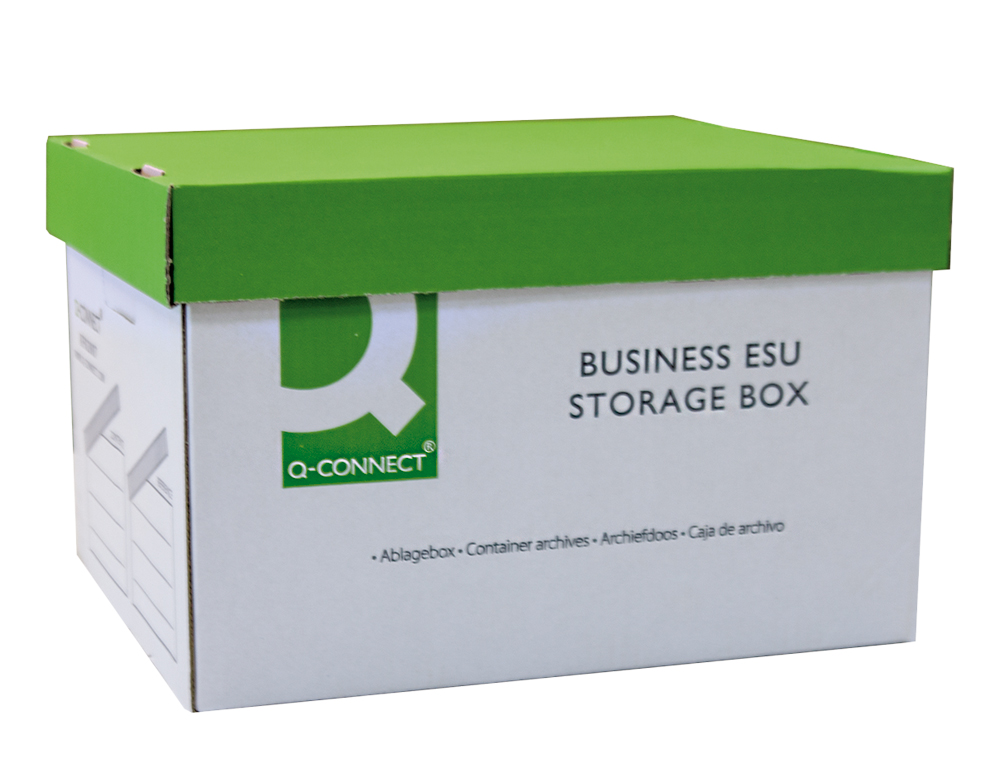BOTE ARCHIVAGE DFINITIF Q-CONNECT CARTON POUR 3 BOTES A4 DOS 100MM MONTAGE MANUEL 327X387X250MM