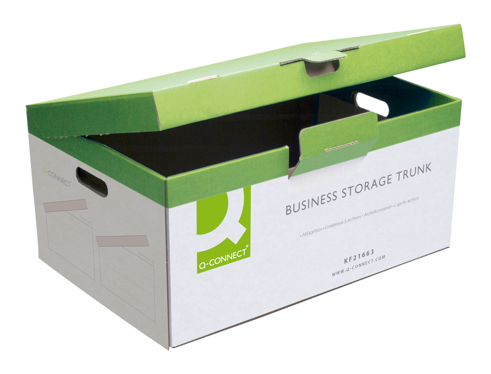BOTE ARCHIVAGE DFINITIF Q-CONNECT CARTON POUR 5 BOTES A4 DOS 100MM MONTAGE MANUEL 374X540X245MM
