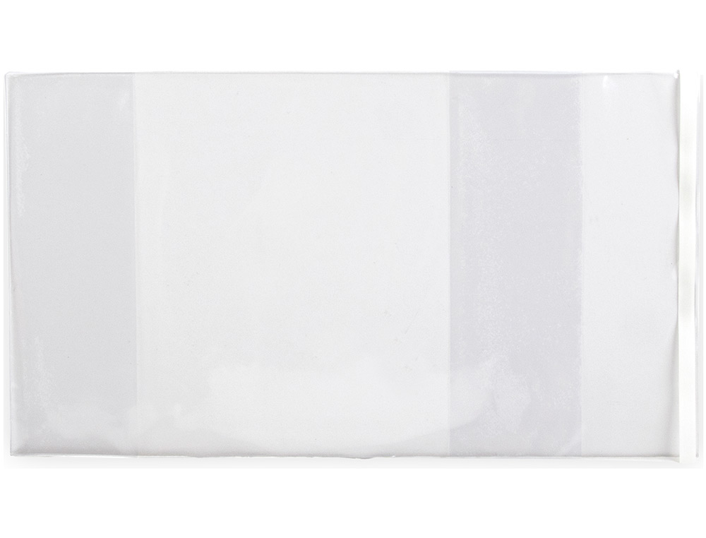 COUVRE-LIVRES LIDERPAPEL N29 PVC TRANSPARENT 13/100E 285X530MM AVEC RABAT ADHSIF ADAPTABLE