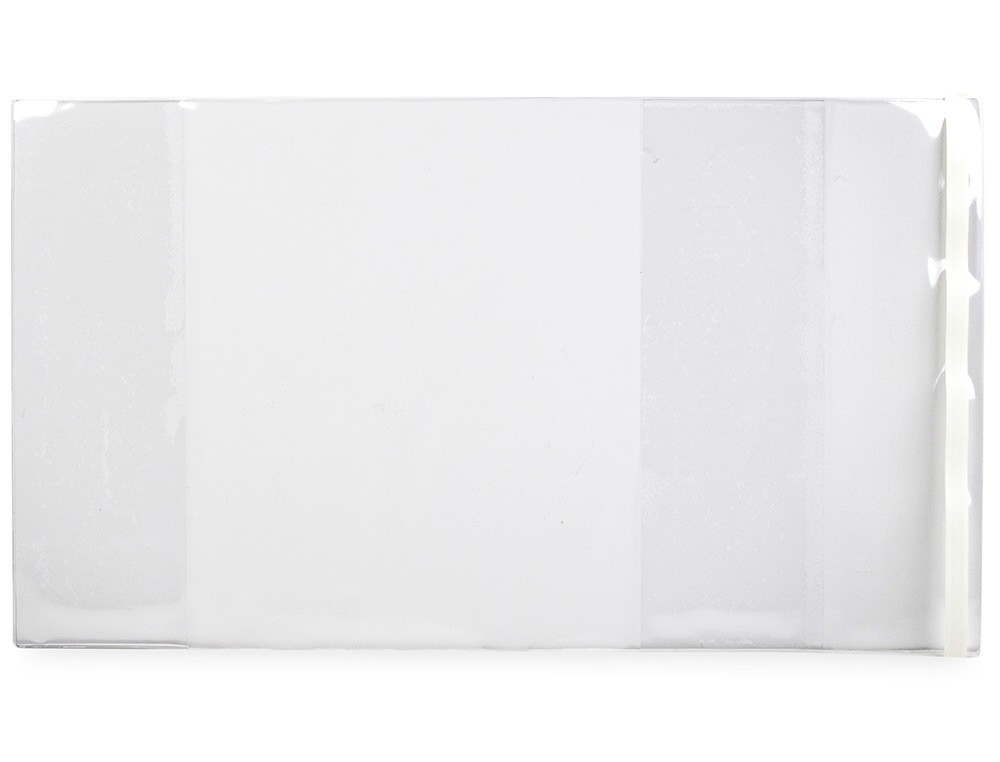 COUVRE-LIVRES LIDERPAPEL Nº30 PVC TRANSPARENT 13/100E 296X530MM AVEC RABAT ADHÉSIF ADAPTABLE