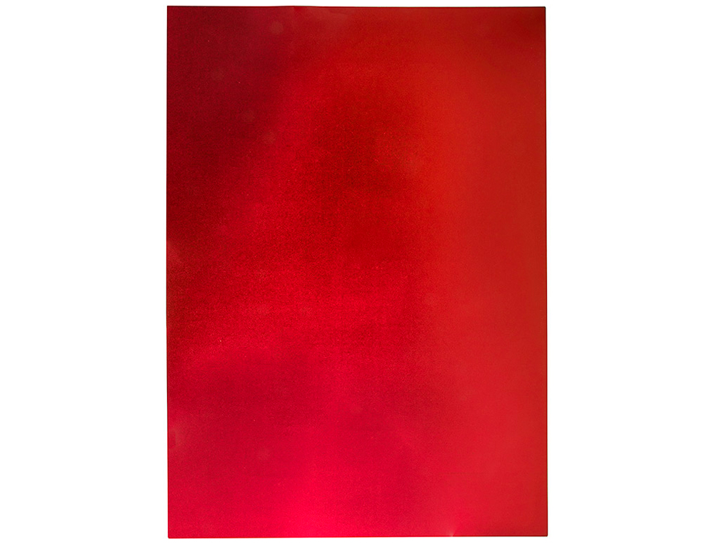 PLAQUE MOUSSE LIDERPAPEL MTALLISE 50X70CM 60G/M2 PAISSEUR 2MM UNICOLORE ROUGE